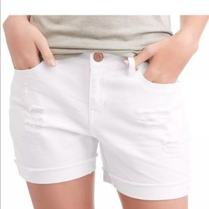 White Denim Shorts